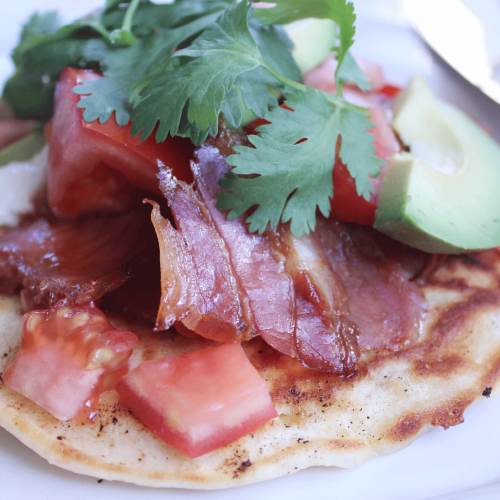 Smoky Maple Pancetta Fluffy Corn & Chilli Pancakes