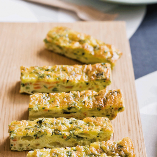 Carrot, Potato And Zucchini Frittata Fingers