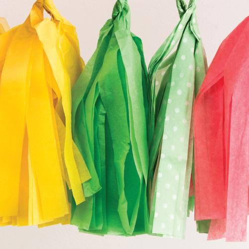 DIY Tissue-Paper Tassel Garland