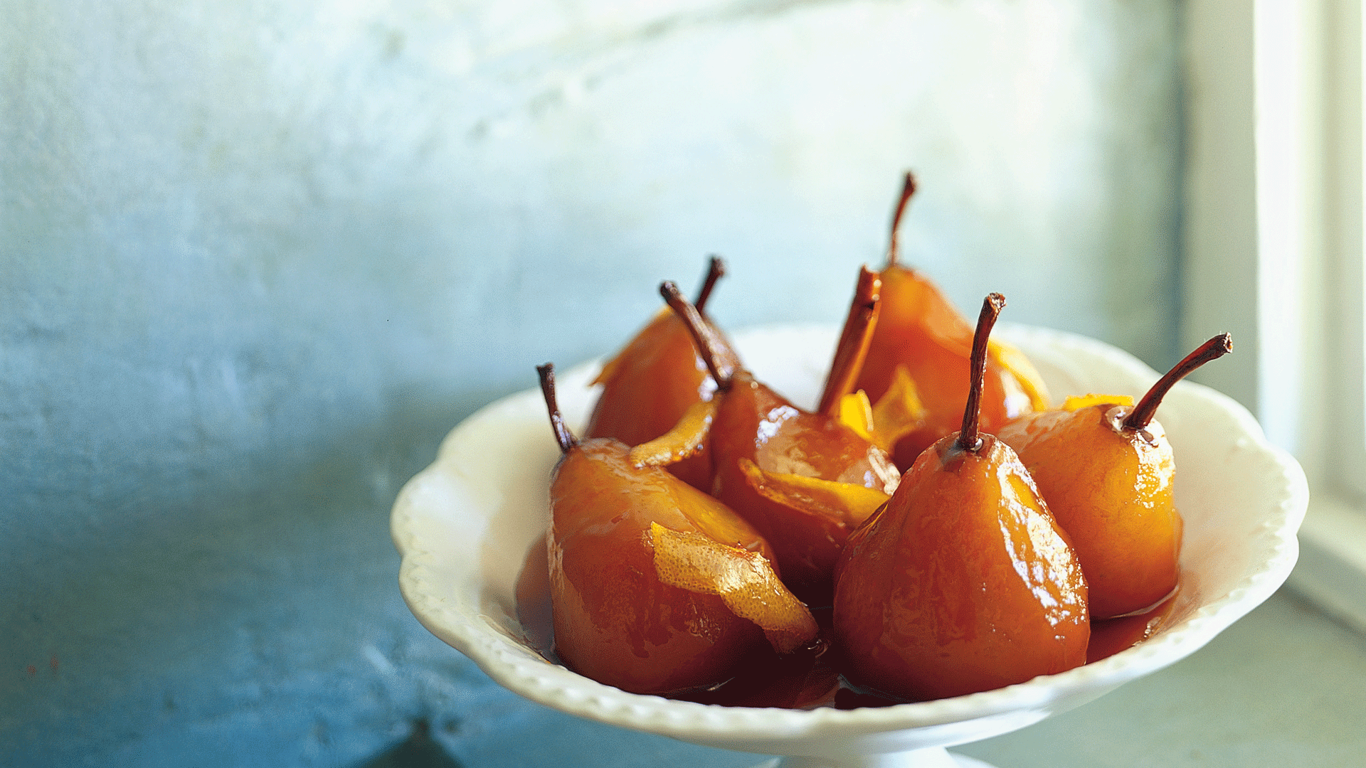 Glazed Pears With Mascarpone
