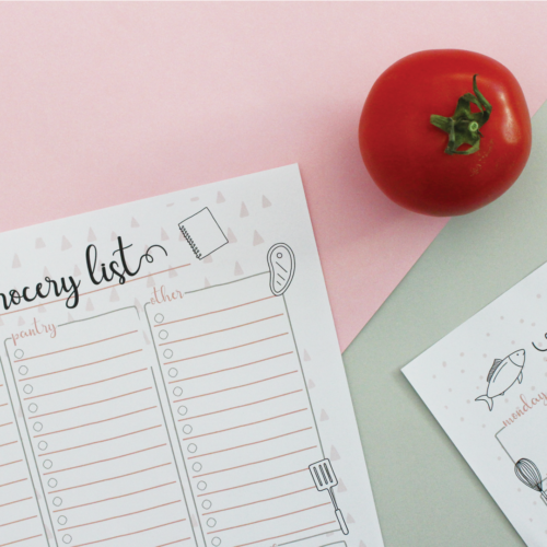 Free Grocery List + Menu Planner Printables