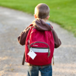 Boy walking to school