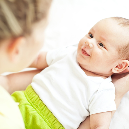 Baby looking up at Mother1440