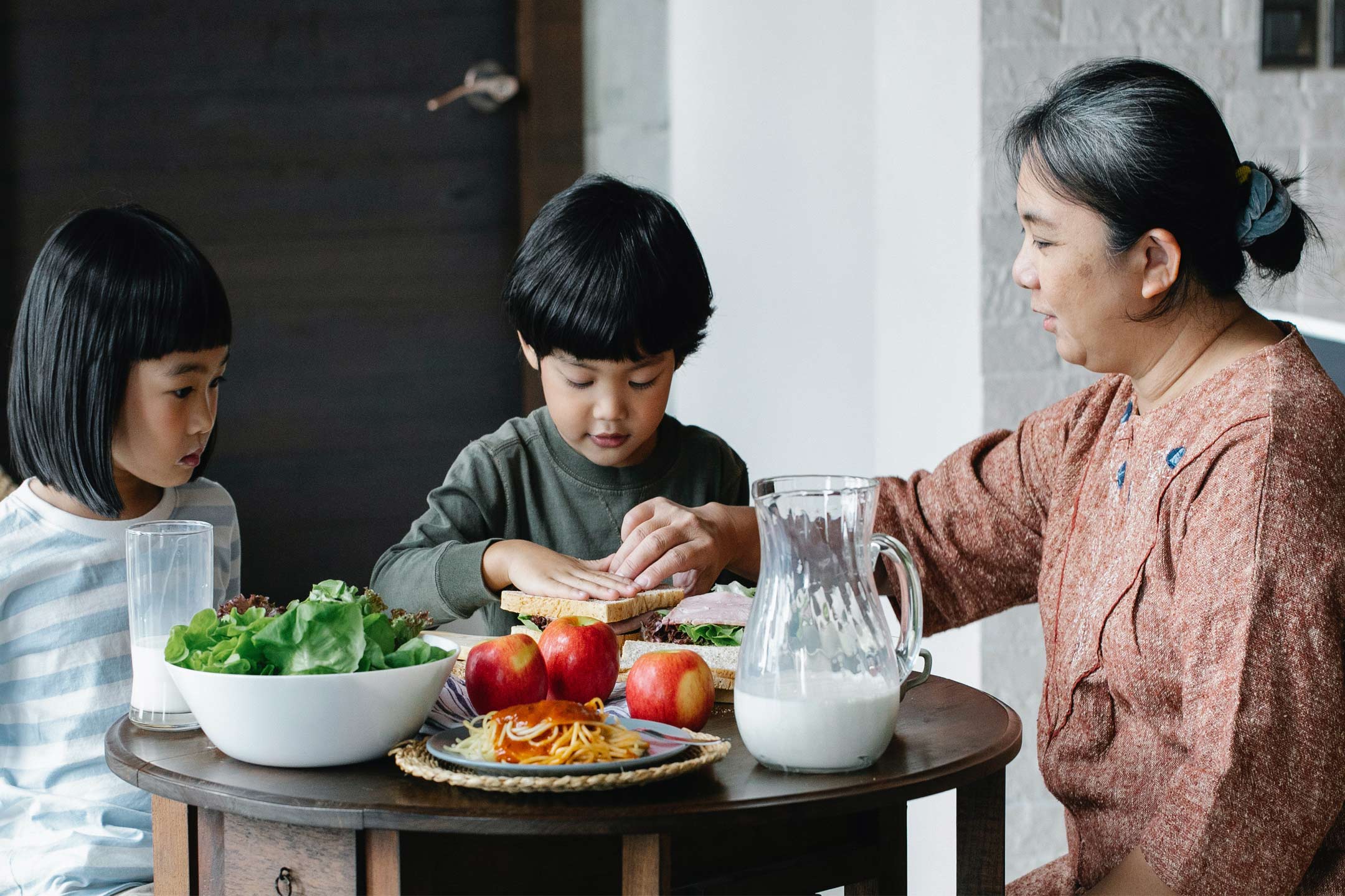 vegitarian family meal