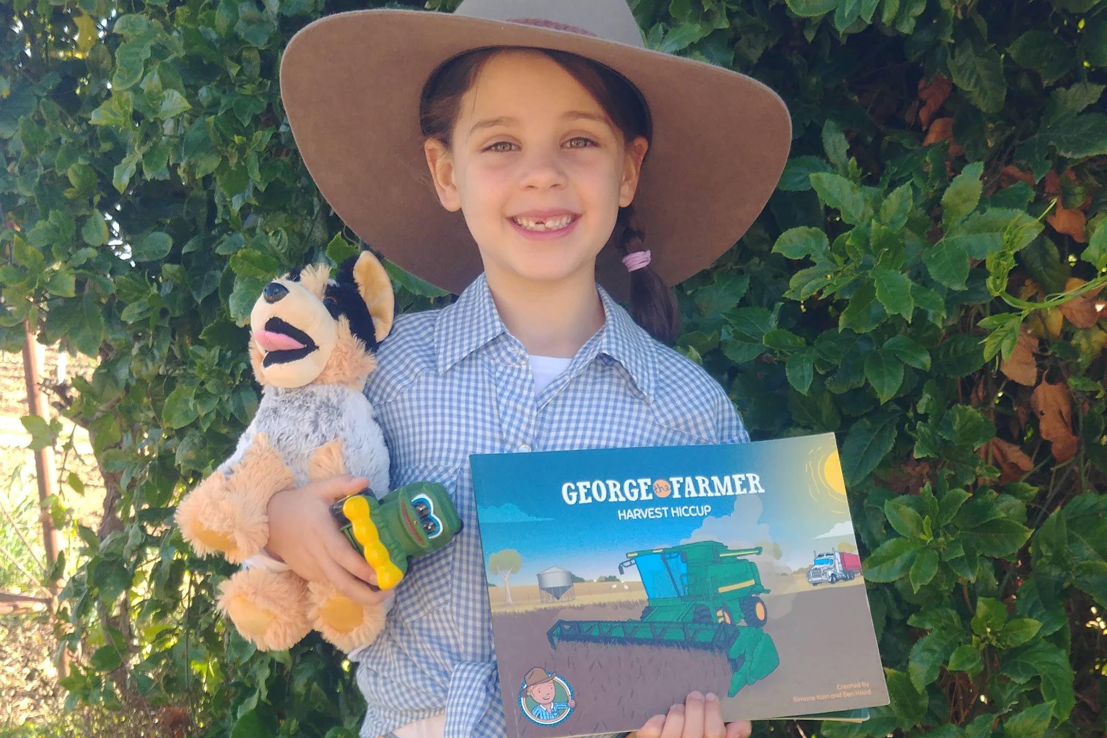 Georgia Jericho from Barmera, South Australia, enjoying Book Week.